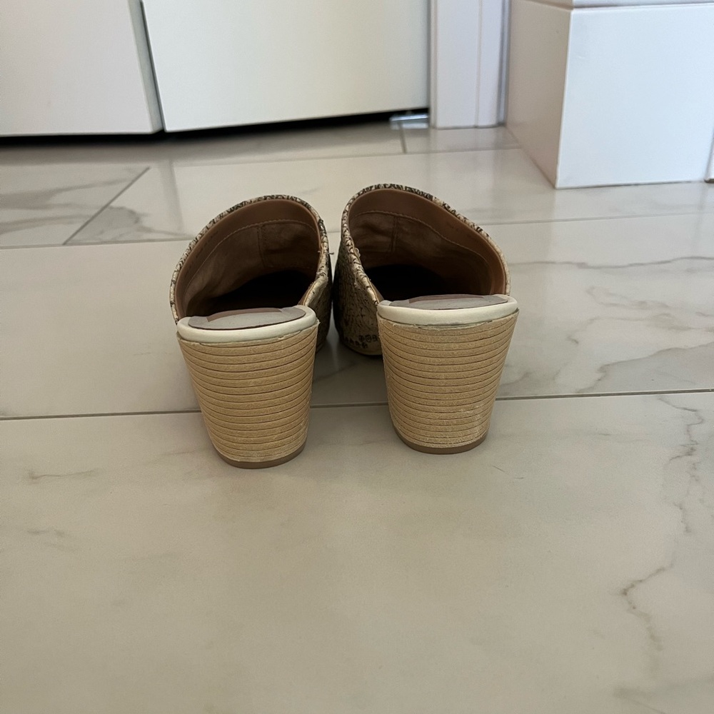 Dolce Vita Ravyn Stacked Heel Mules. Python Print… - image 3